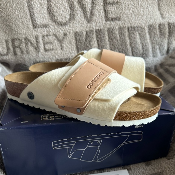 Birkenstock x Concept kyoto white felt 10/43 Reg fit NWT